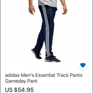 BNWT Adidas Game Day Pant, Mens Medium, Navy/White